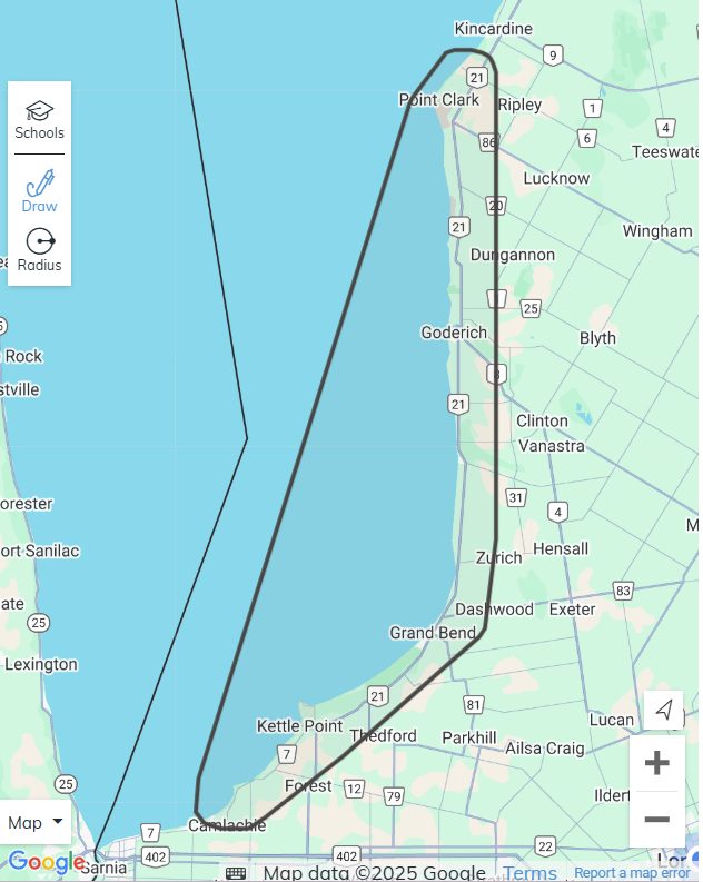 area map
